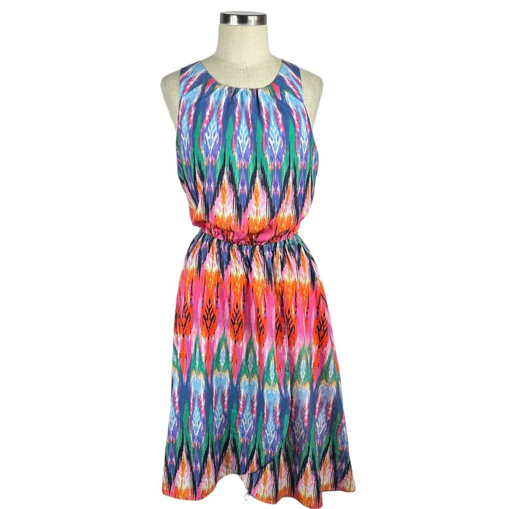 ATHLETA Ikat Martinique Colorful Patterned Midi Dress Women's Size‎ Small Boho